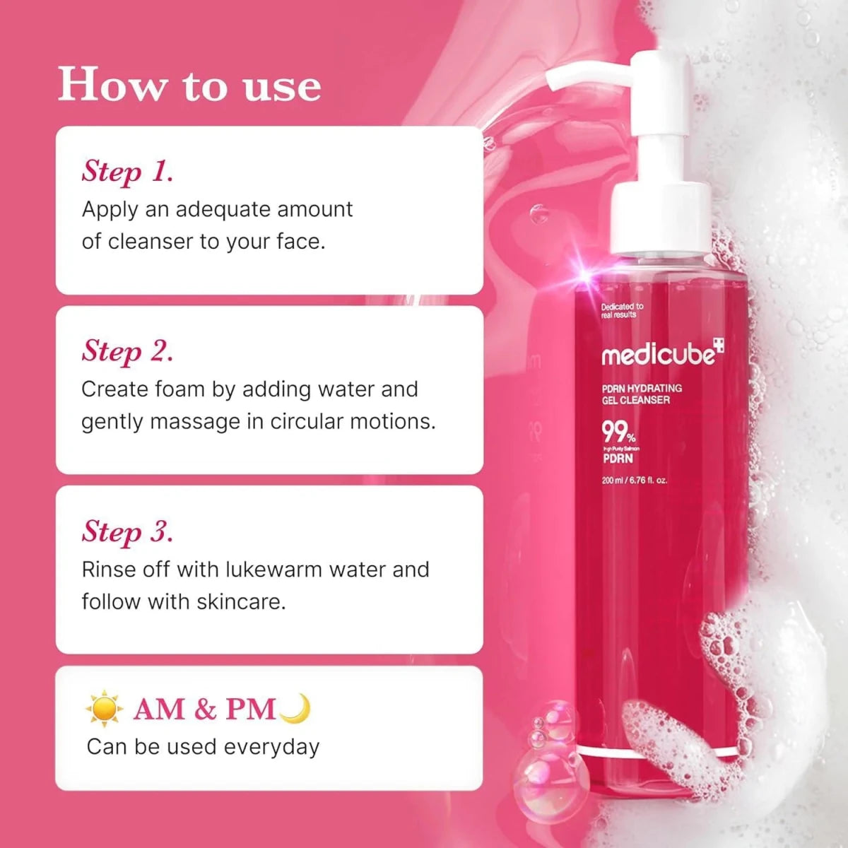 Medicube PDRN Hydrating Gel Cleanser 200ml | Lakinza K - beauty Canada