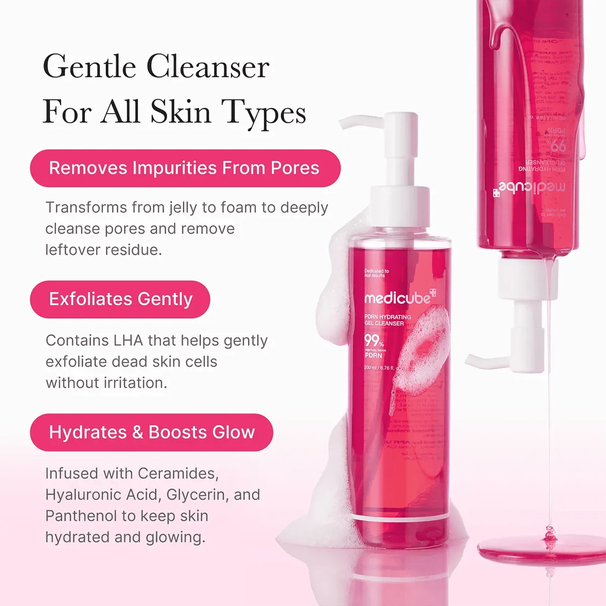 Medicube PDRN Hydrating Gel Cleanser 200ml | Lakinza K - beauty Canada