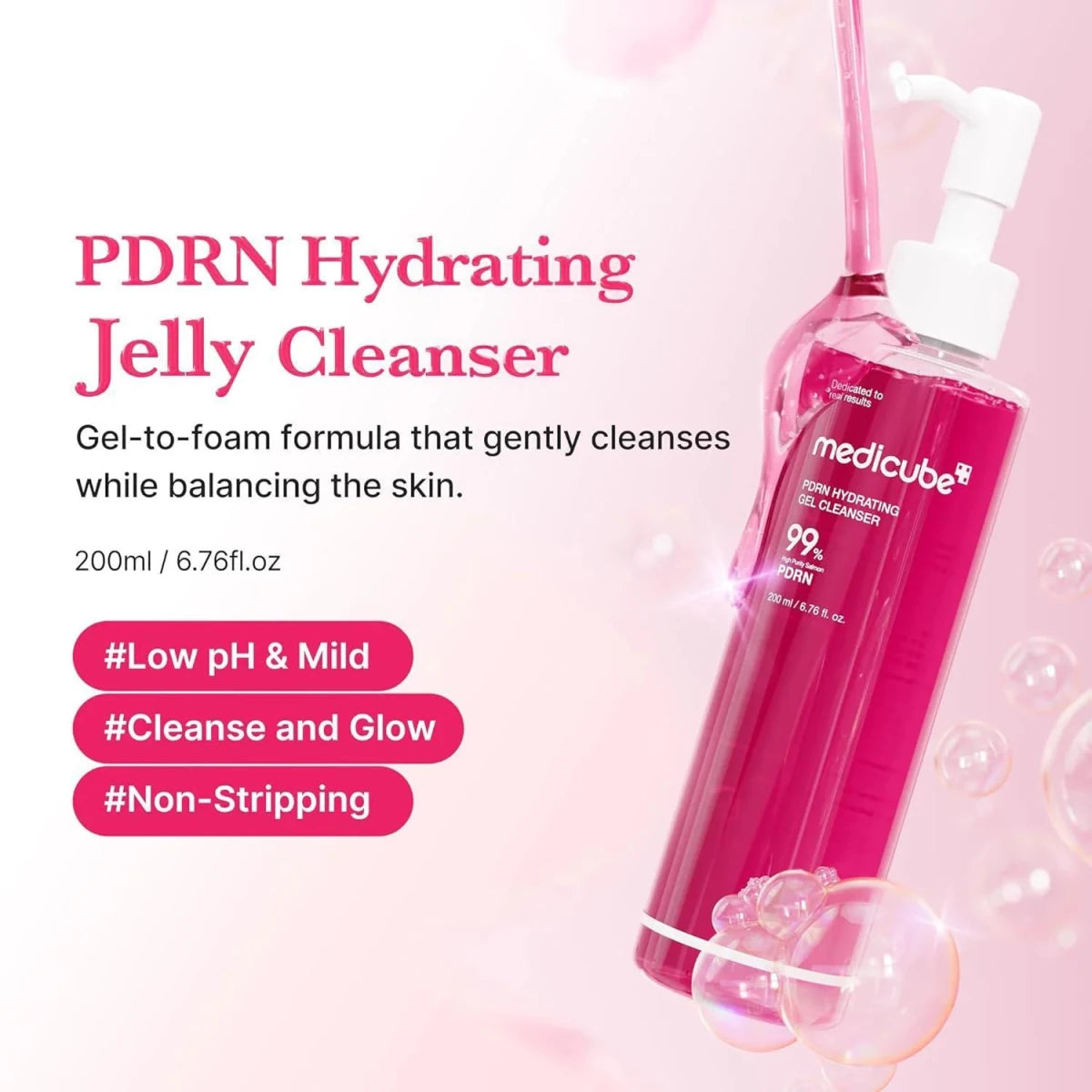 Medicube PDRN Hydrating Gel Cleanser 200ml Lakinza K-beauty