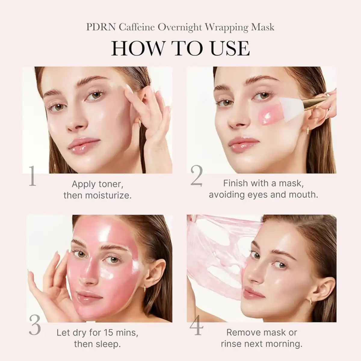 Medicube PDRN Pink Caffeine Night Wrapping Mask 75ml Lakinza K-beauty
