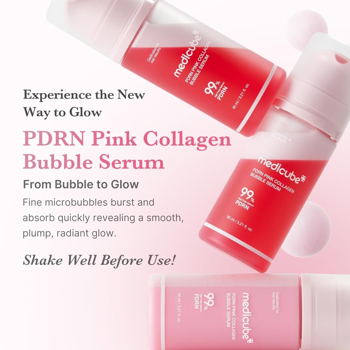 Medicube PDRN Pink Collagen Bubble Serum 95ml | Lakinza K - beauty Canada