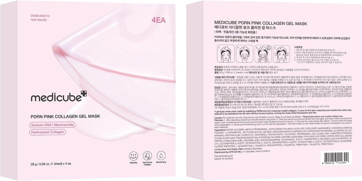 Medicube PDRN Pink Collagen Gel Mask 28g - 4 Masks Lakinza K-beauty