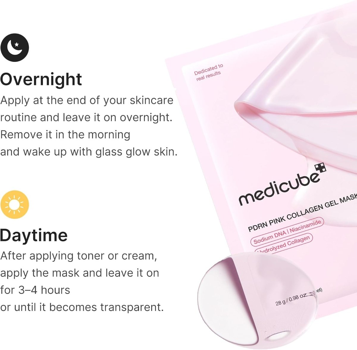 Medicube PDRN Pink Collagen Gel Mask 28g - 4 Masks Lakinza K-beauty