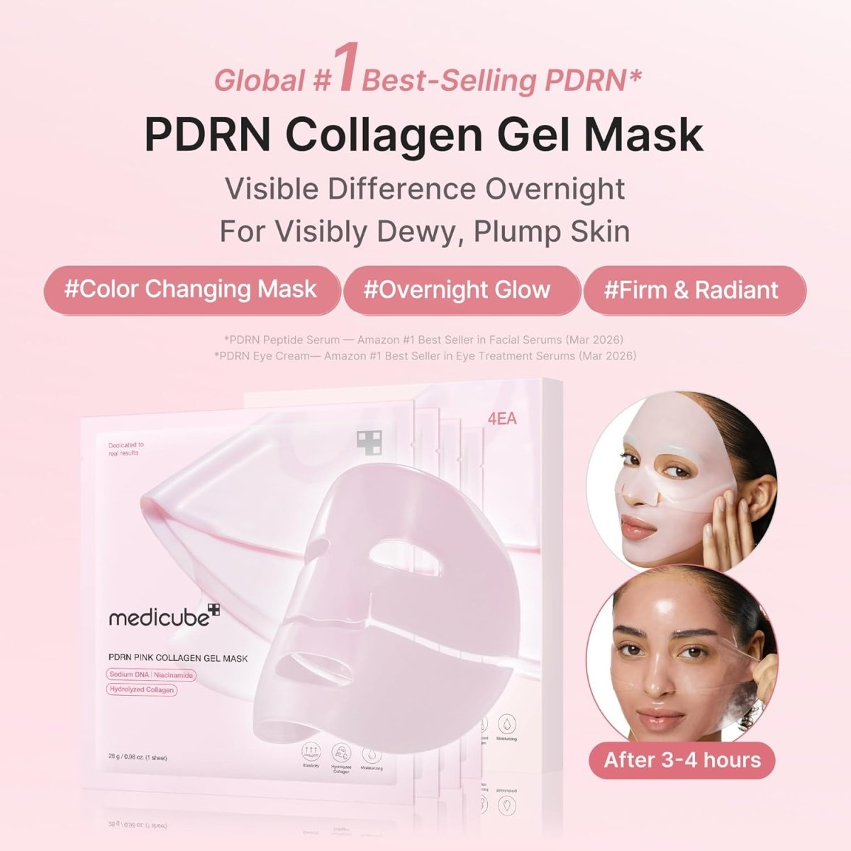 Medicube PDRN Pink Collagen Gel Mask 28g - 4 Masks | Lakinza K-beauty Canada