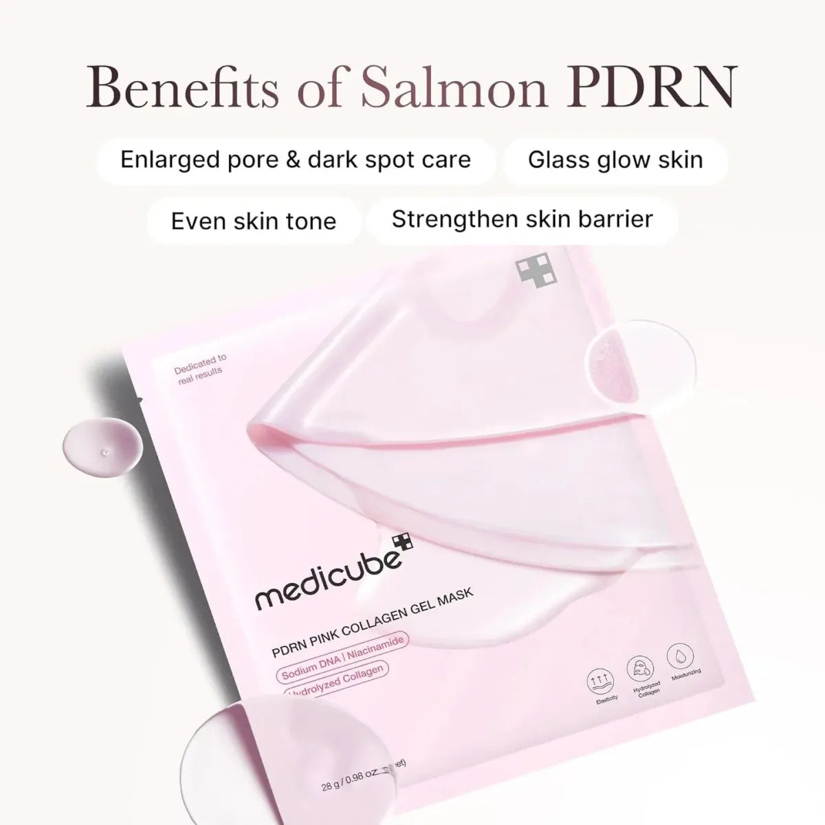 medicube PDRN Pink Collagen Gel Mask 28g - 1PC Lakinza K-beauty