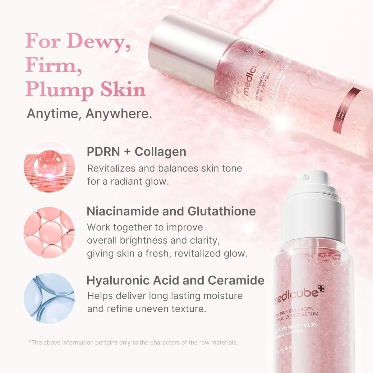 medicube PDRN Pink Collagen Glow Jelly Mist Serum 100ml | Lakinza K - beauty Canada