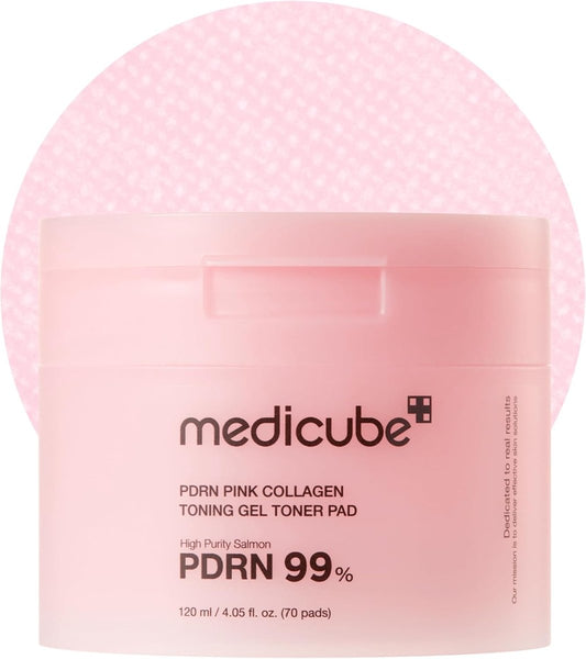 Medicube PDRN Pink Collagen Toning Gel Toner Pad 120ml / 70pads | Lakinza K - beauty Canada