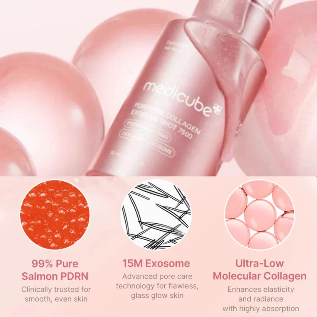 Medicube PDRN Pink Exosome Shot Serum 7500 30ml Lakinza K-beauty