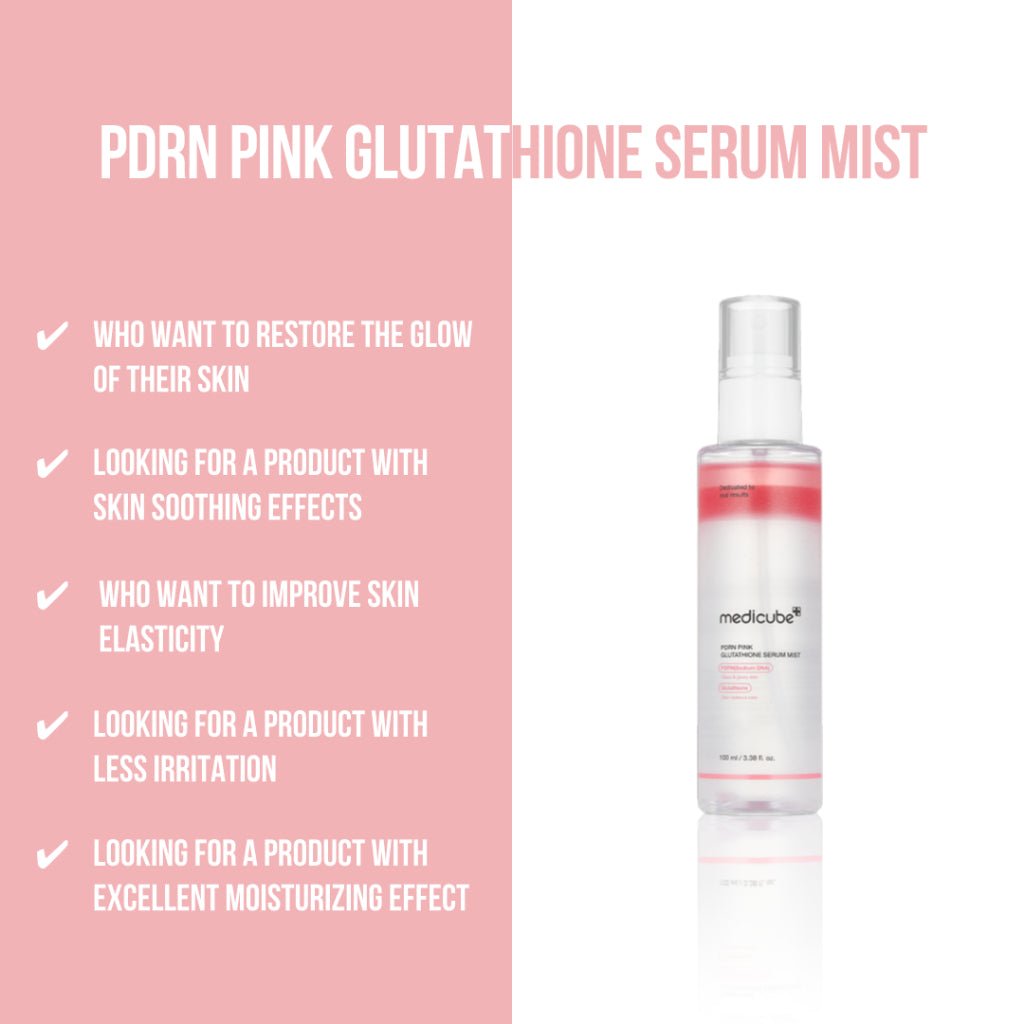 medicube PDRN Pink Glutathione Serum Mist 100ml Lakinza, Korean Skincare & K-beauty Online Store in Canada medicube PDRN Pink Glutathione Serum Mist 100ml Lakinza, Korean Skincare & K-beauty Online Store in Canada