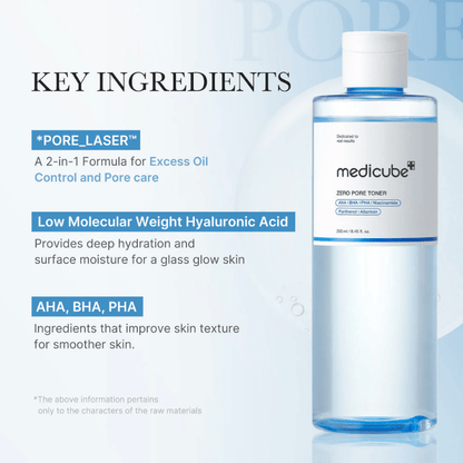 medicube Zero Pore Toner 250ml | Lakinza K - beauty Canada