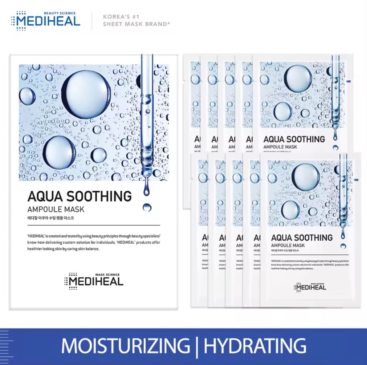 Mediheal Aqua Soothing Ampoule Mask 25ml | Lakinza K - beauty Canada