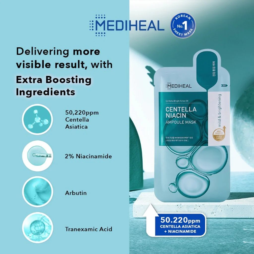 Mediheal Centella Niacin Ampoule Mask 25ml | Lakinza K - beauty Canada