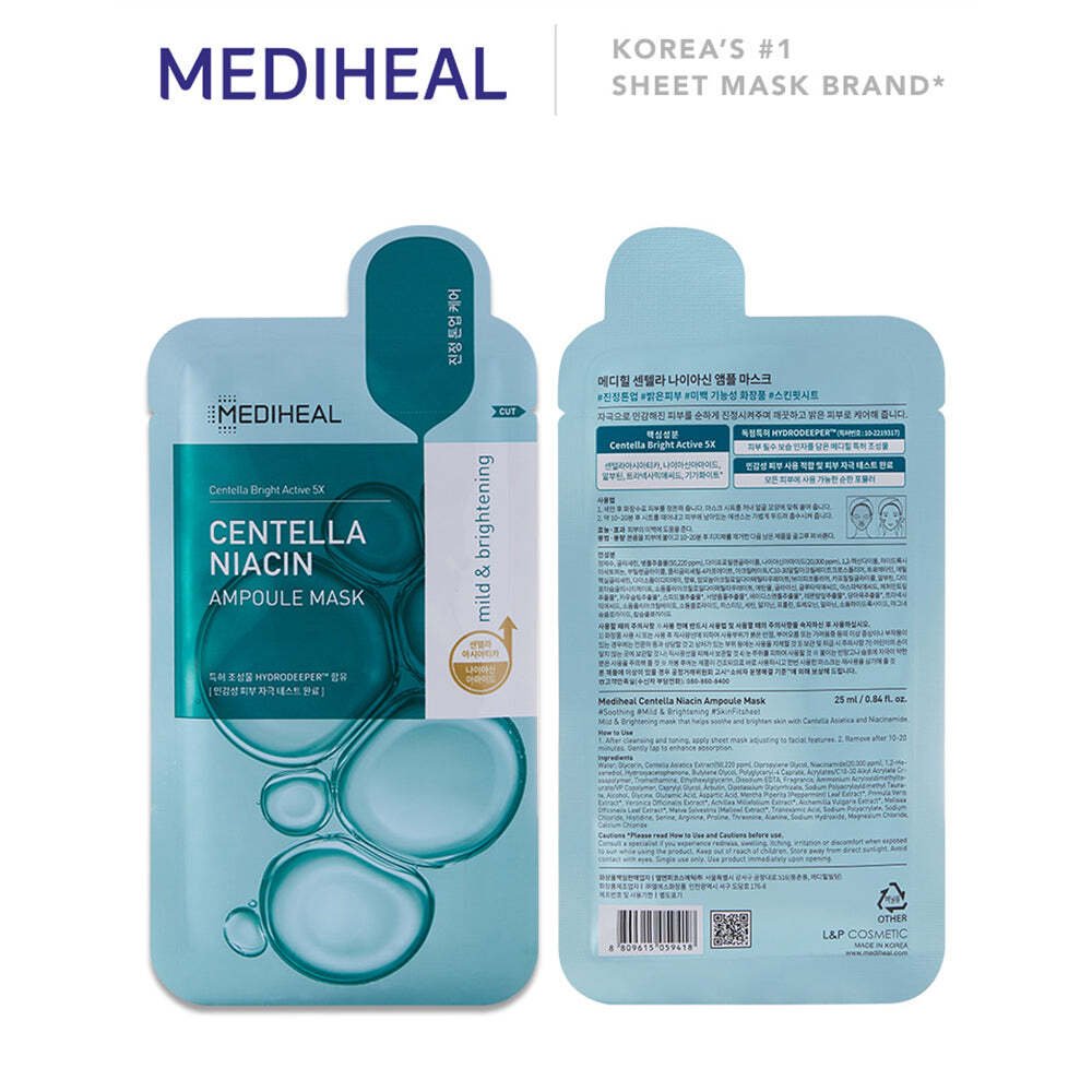 Mediheal Centella Niacin Ampoule Mask 25ml Lakinza K-beauty