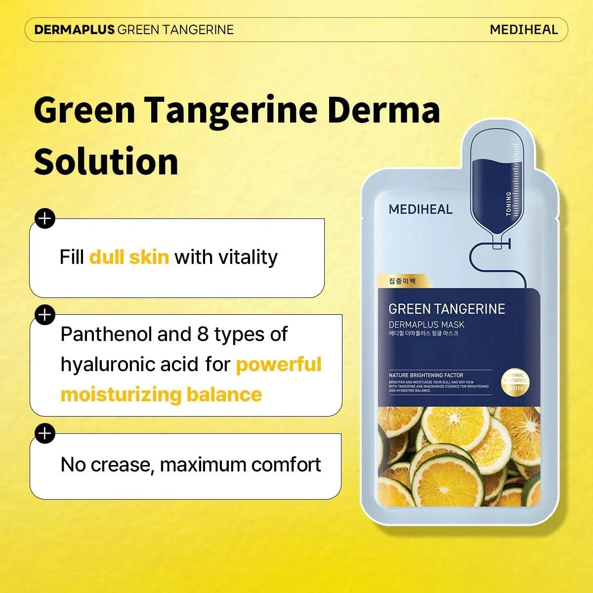Mediheal Dermaplus Green Tangerine Mask 22ml Lakinza K-beauty