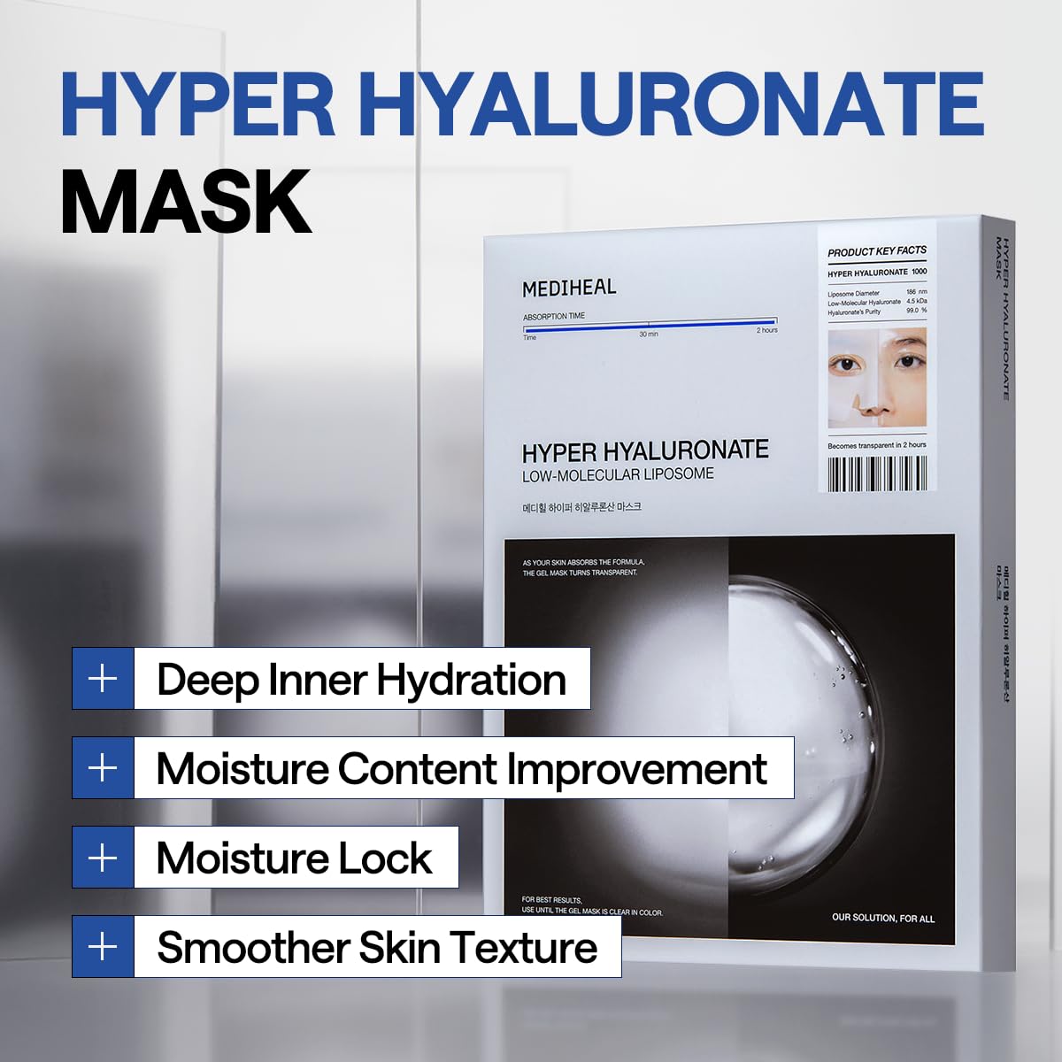 Mediheal Hyper Hyaluronate Mask 34g Lakinza K-beauty