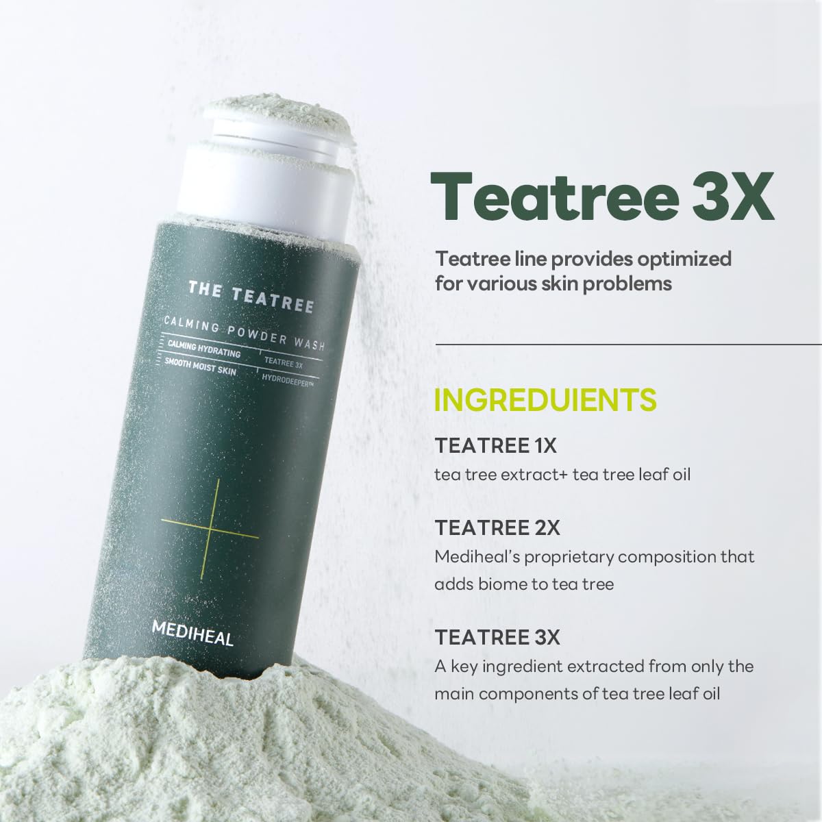 Mediheal The Teatree Calming Powder Wash 50g | Lakinza K - beauty Canada