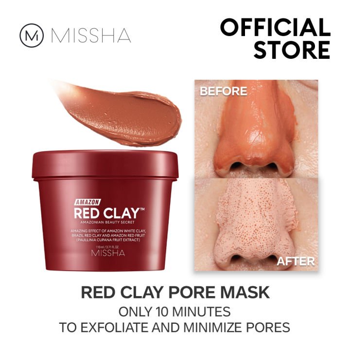 MISSHA Amazon Red Clay Pore Mask 110ml Lakinza K-beauty