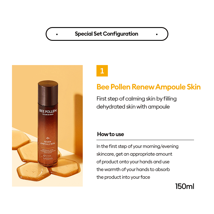 MISSHA Bee Pollen Renew Ampoule Skin 150ml Lakinza K-beauty