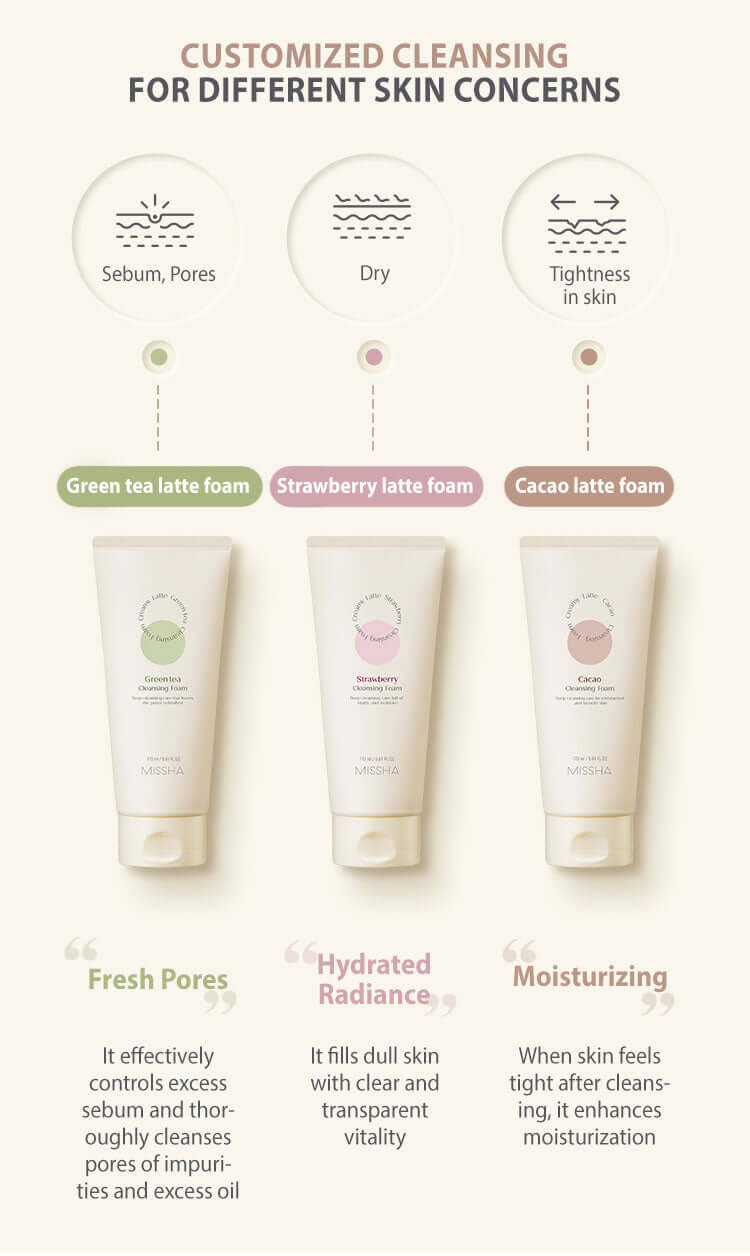 MISSHA Creamy Latte Cleansing Foam 172ml Lakinza K-beauty