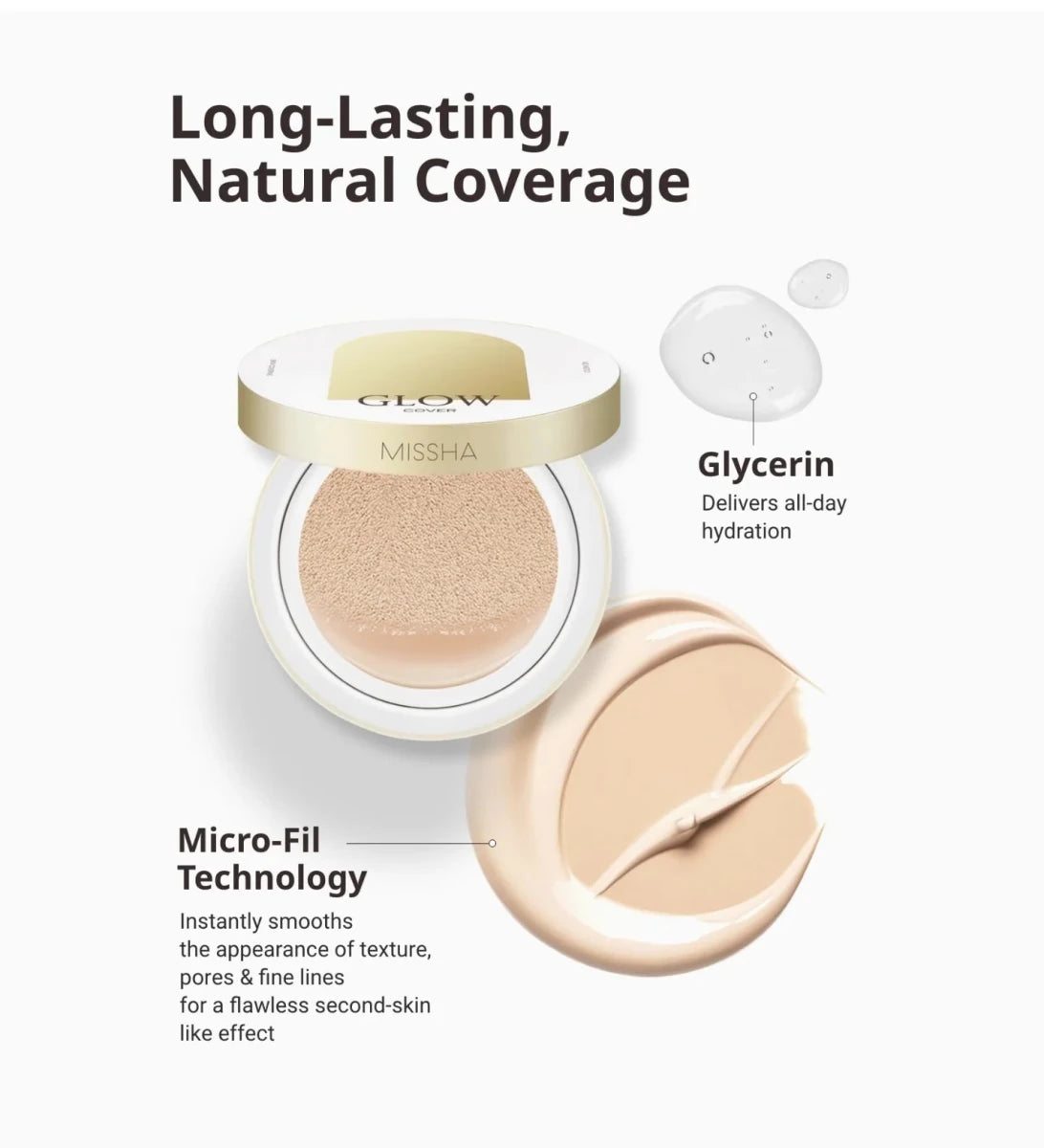 MISSHA Glow Cushion Light 13g Lakinza K-beauty