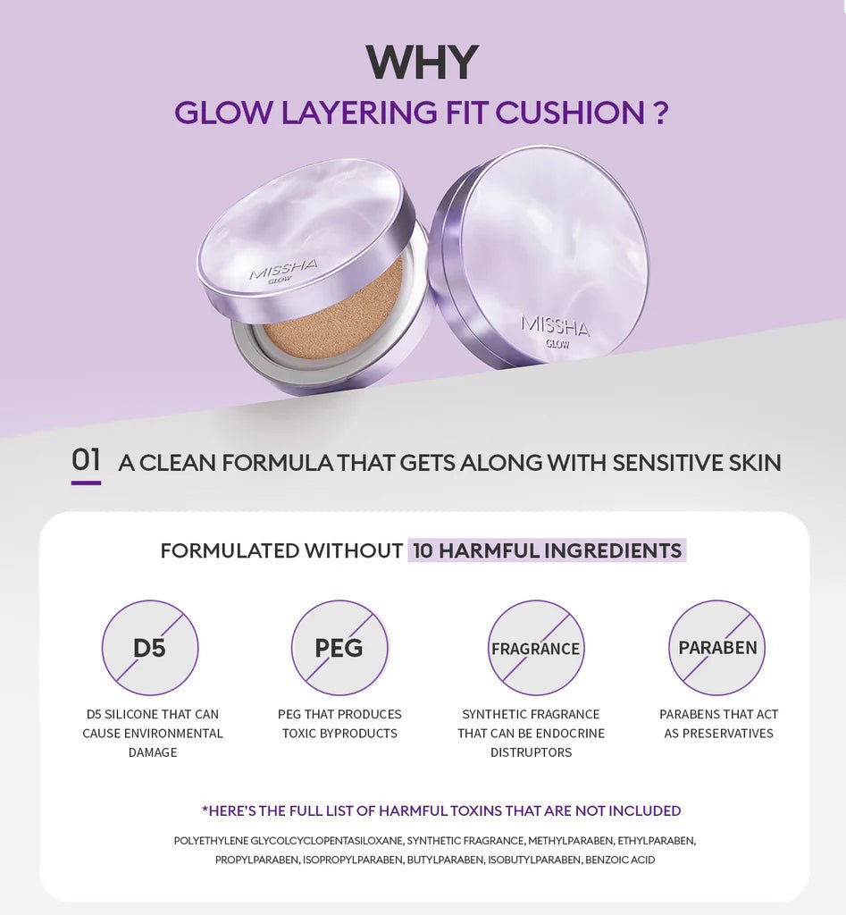 MISSHA Layering Fit Cushion Semi-matte 15g Lakinza K-beauty