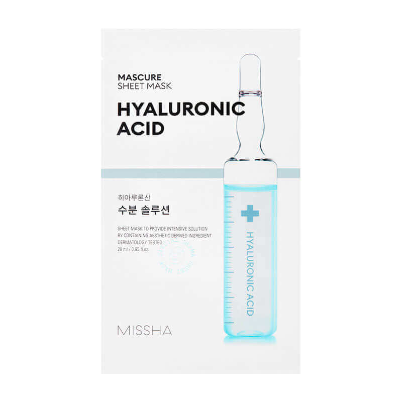 MISSHA Mascure Hydra Solution Sheet Mask Hyaluron Acid 27ml Lakinza K-beauty