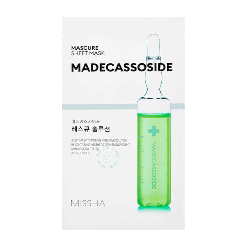 MISSHA Mascure Rescue Solution Sheet Mask Madecasoside 27ml Lakinza K-beauty
