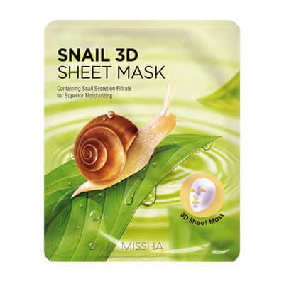 MISSHA Snail 3D Sheet Mask Lakinza K-beauty
