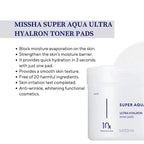 MISSHA Super Aqua Hyalron Toner Pads 180g / 90pads | Lakinza K - beauty Canada