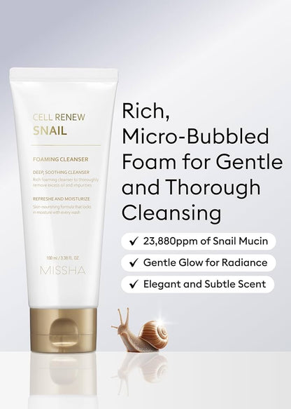 MISSHA Super Aqua Snail Cleansing Foam 100ml