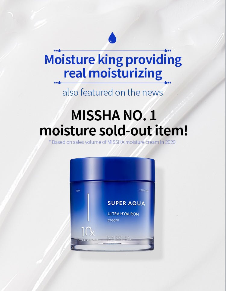 MISSHA Super Aqua Ultra Hyalron Balm Cream Original 10X 70ml Lakinza K-beauty