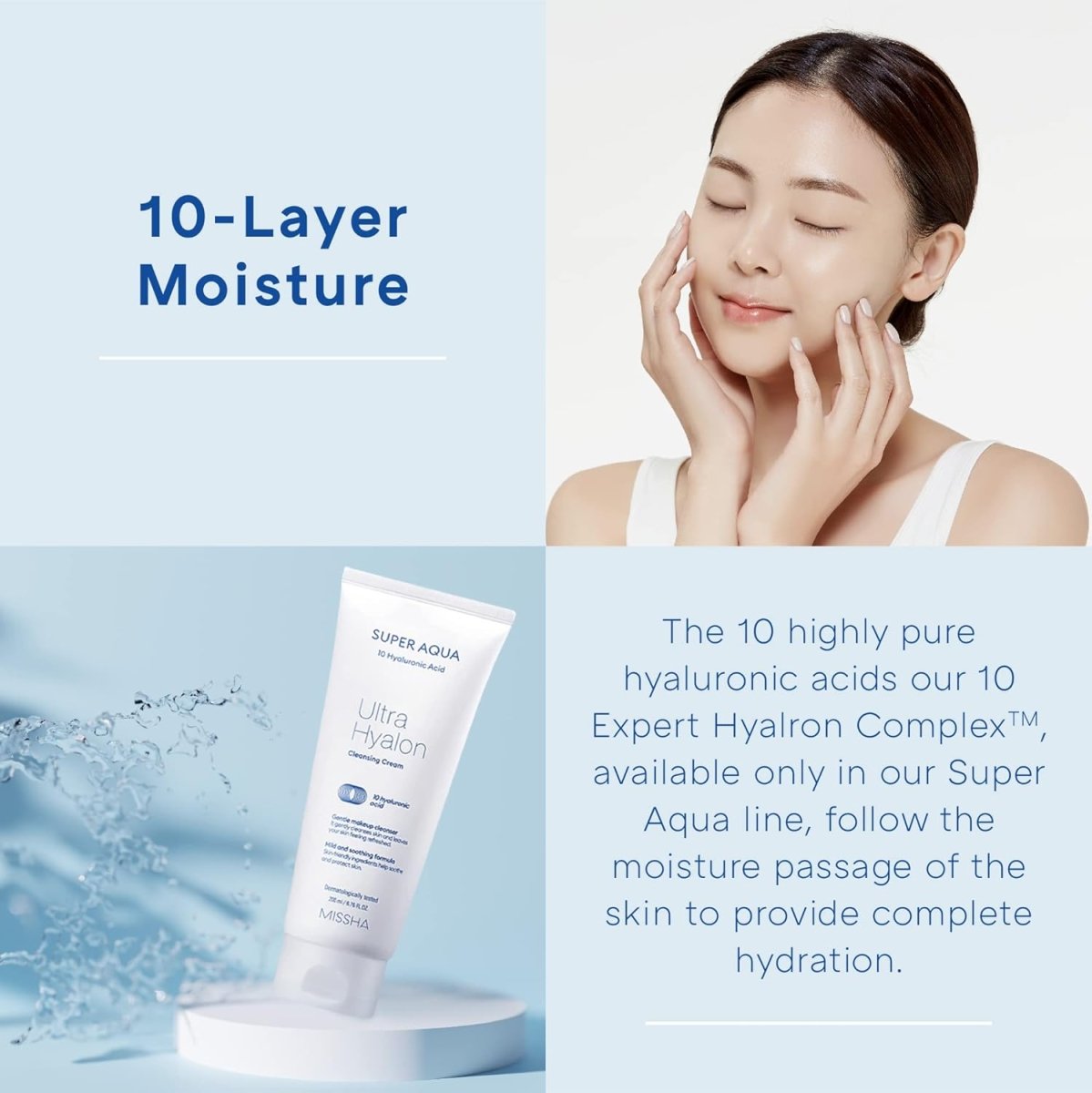 MISSHA Super Aqua Ultra Hyalron Cleansing Cream 200ml | Lakinza K - beauty Canada