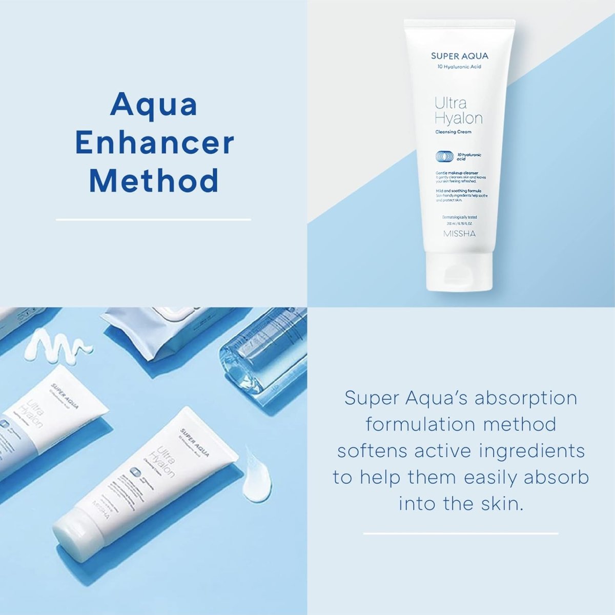 MISSHA Super Aqua Ultra Hyalron Cleansing Cream 200ml Lakinza K-beauty