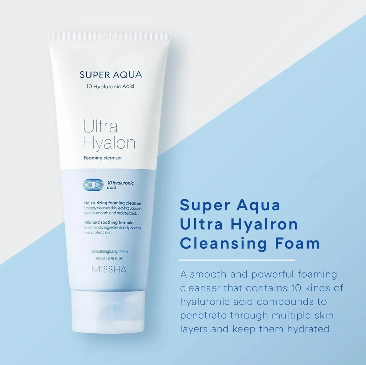 MISSHA Super Aqua Ultra Hyalron Cleansing Foam 200ml Lakinza K-beauty