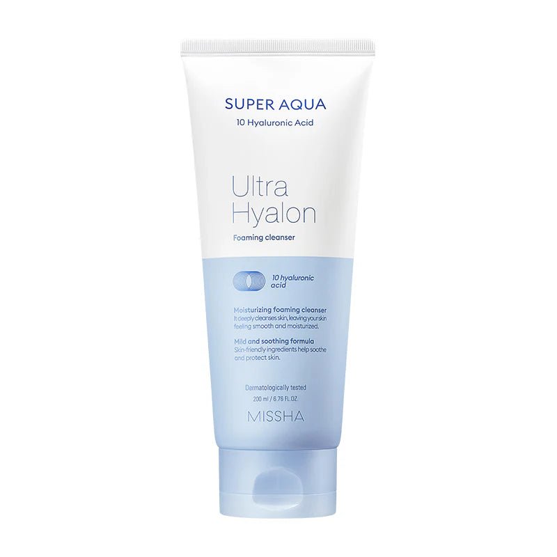 MISSHA Super Aqua Ultra Hyalron Cleansing Foam 200ml Lakinza K-beauty