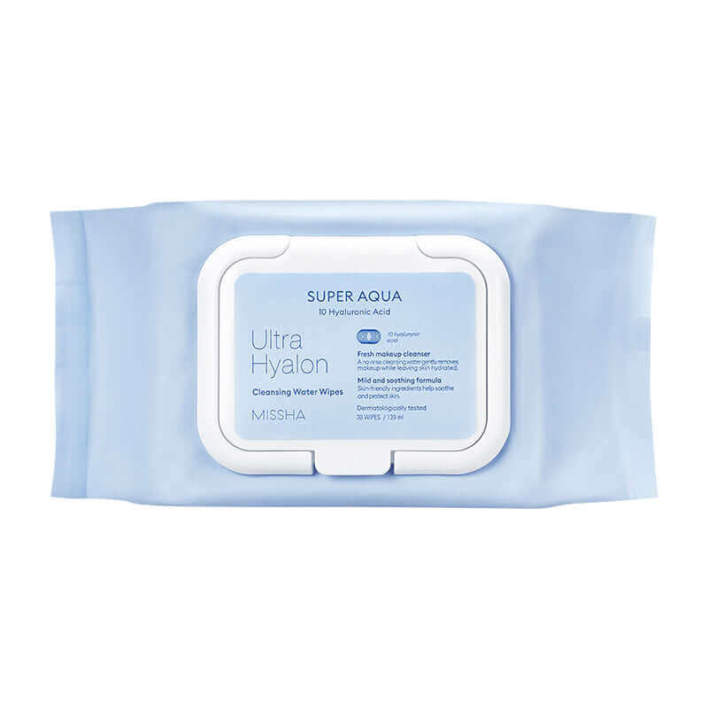 MISSHA Super Aqua Ultra Hyalron Cleansing Water Wipes 30 sheets Lakinza K-beauty