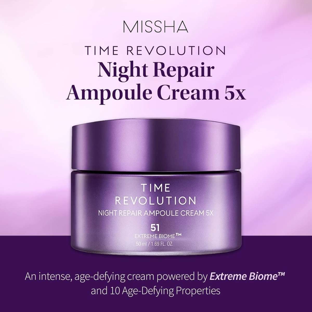 MISSHA Time Revolution Night Ampoule Cream 5X 50ml Lakinza K-beauty