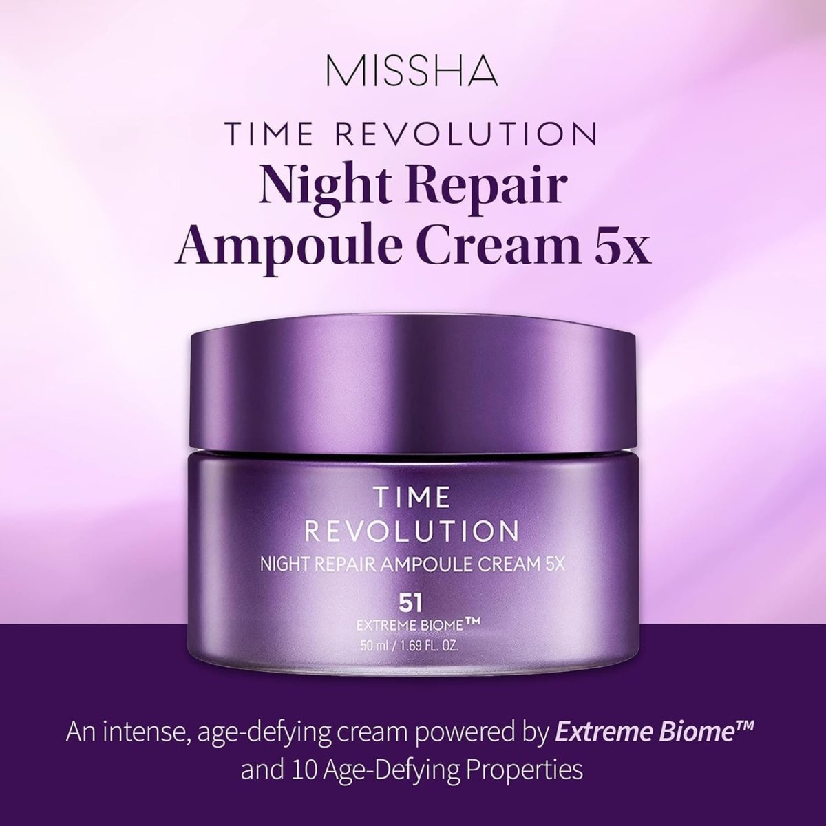 MISSHA Time Revolution Night Ampoule Cream 5X 50ml | Lakinza K - beauty Canada