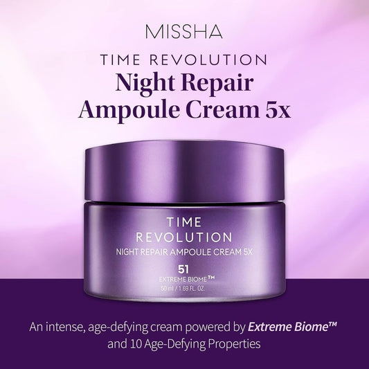 MISSHA Time Revolution Night Ampoule Cream 5X 50ml | Lakinza K - beauty Canada