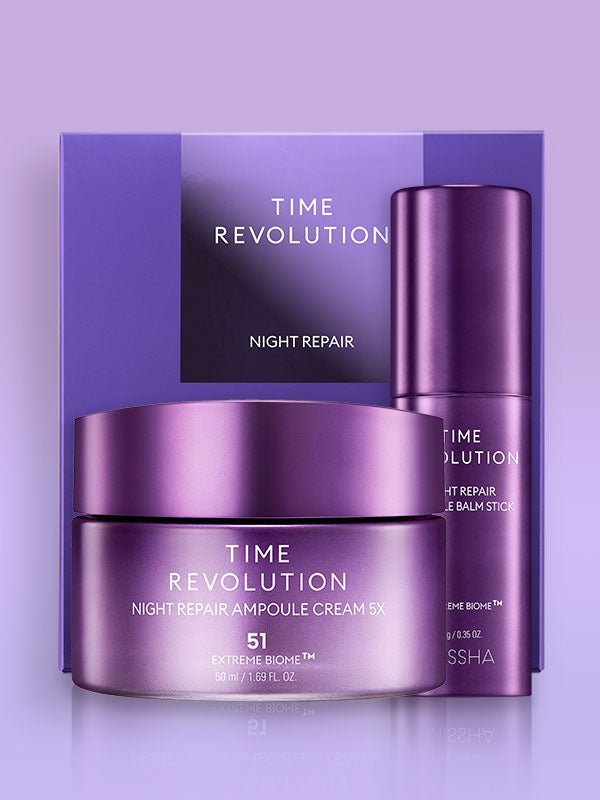MISSHA Time Revolution Night Cream & Balm Anti-aging Set Lakinza K-beauty