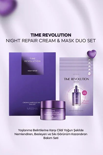 MISSHA Time Revolution Night Cream & Mask Set Lakinza K-beauty