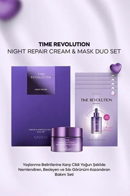MISSHA Time Revolution Night Cream & Mask Set | Lakinza K - beauty Canada