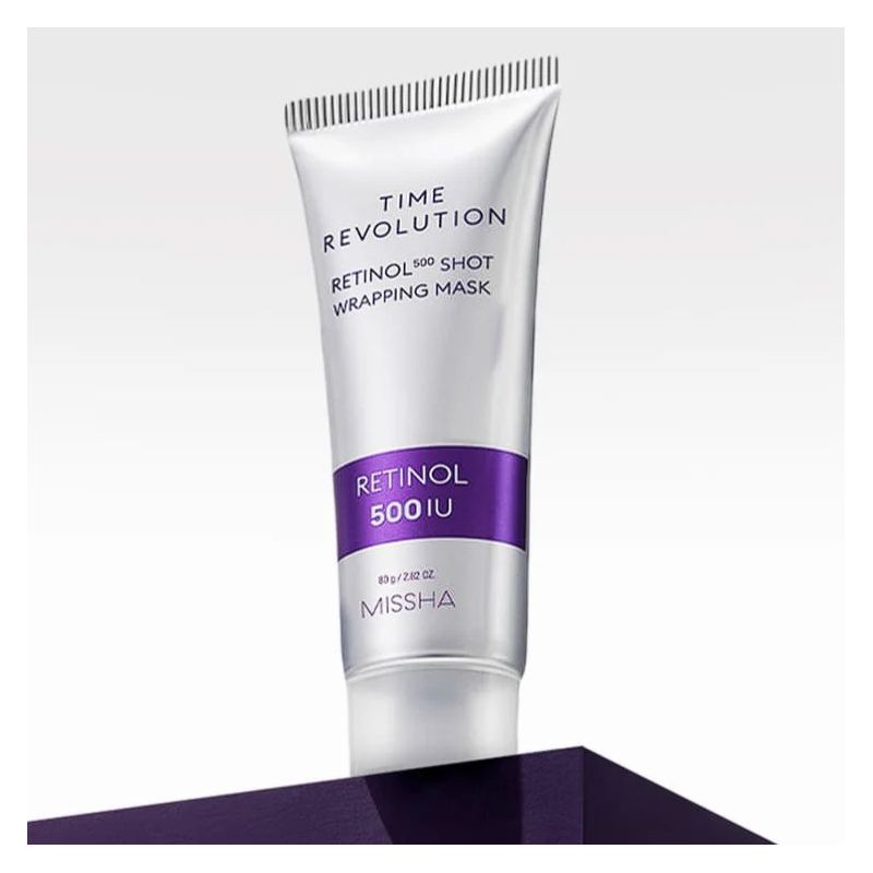 MISSHA Time Revolution Retinol 500 Shot Wrapping Mask 80g Lakinza K-beauty