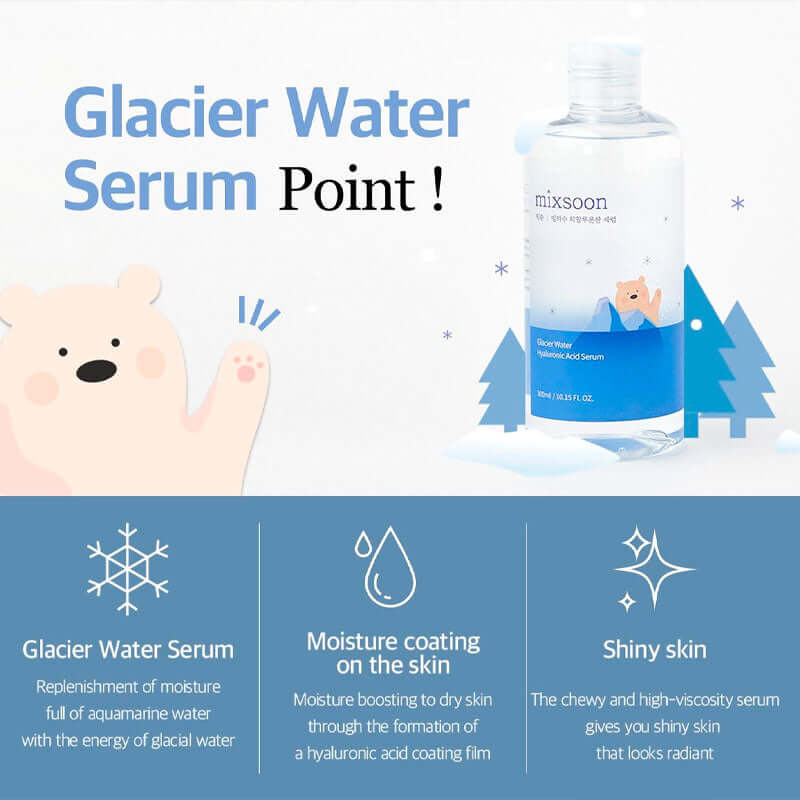 Mixsoon Glacier Water Hyaluronic Acid Serum 300ml Lakinza K-beauty