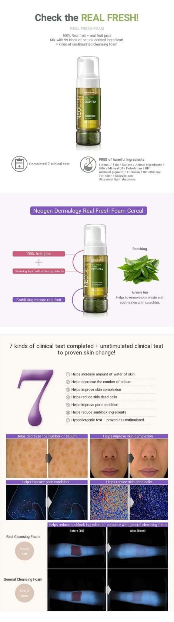 Neogen Real Fresh Foam Green Tea Lakinza K-beauty
