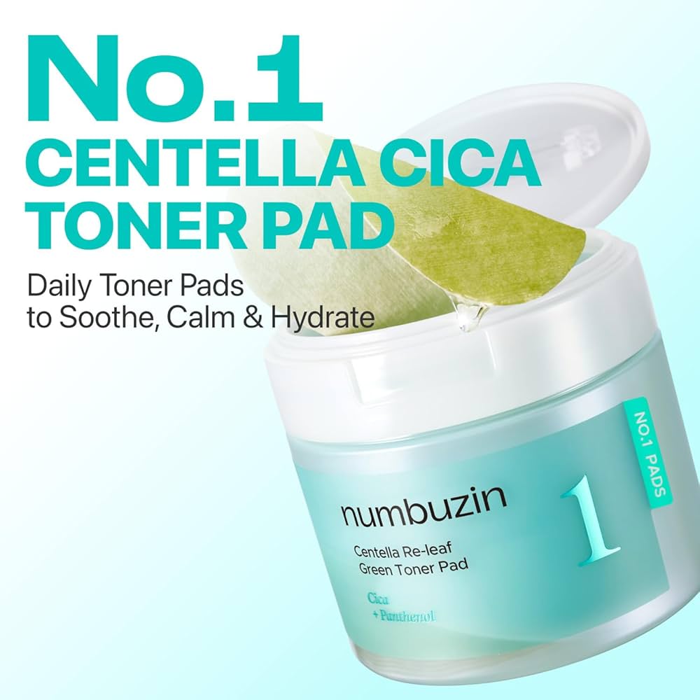 Numbuzin No.1 Centella Re-Leaf Green Toner Pad 190ml / 70pads Lakinza K-beauty