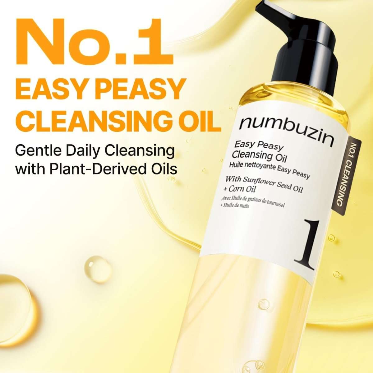 Numbuzin No.1 Easy Peasy Cleansing Oil 200ml Lakinza K-beauty