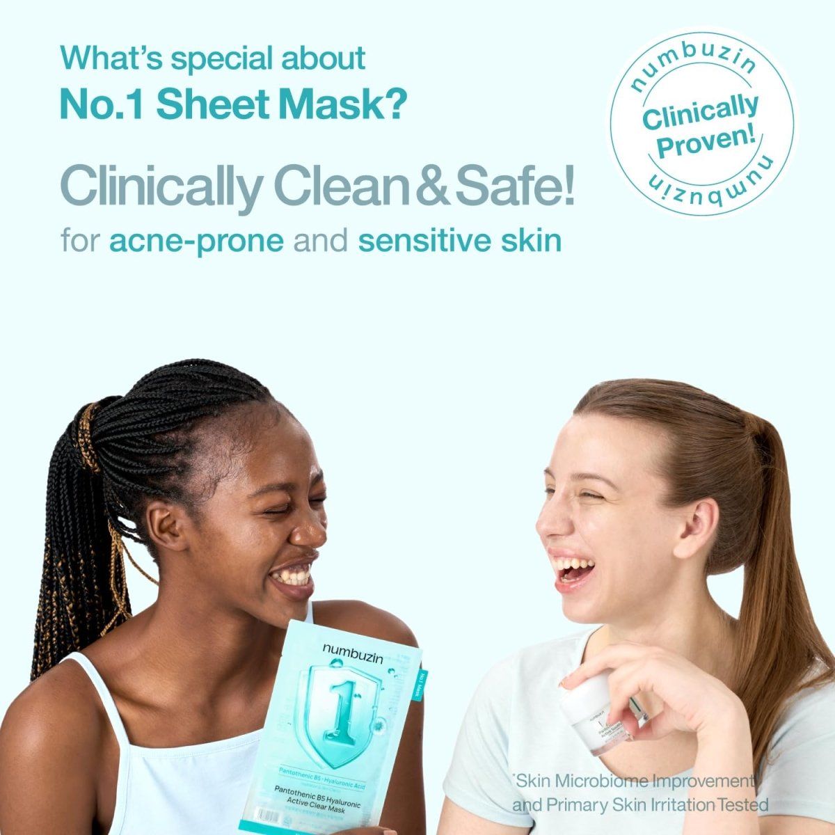 Numbuzin No.1 Pantothenic B5 Hyaluronic Active Clear Mask Lakinza K-beauty