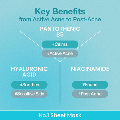 Numbuzin No.1 Pantothenic B5 Hyaluronic Active Clear Mask | Lakinza K - beauty Canada