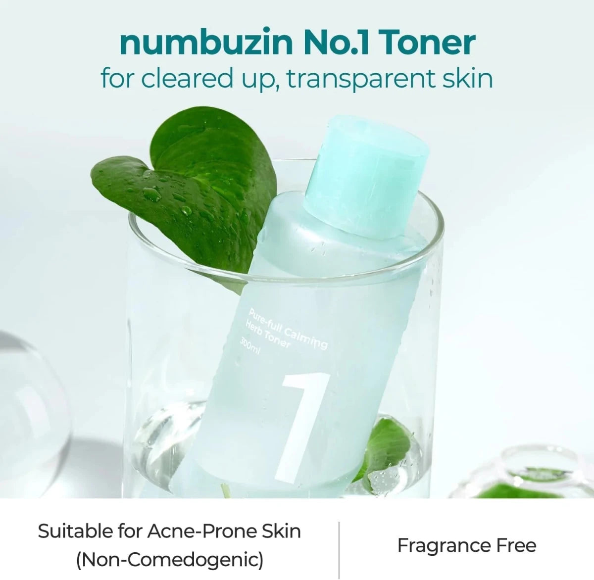 numbuzin No.1 Pure - Full Calming Herb Toner 300ml | Lakinza K - beauty Canada